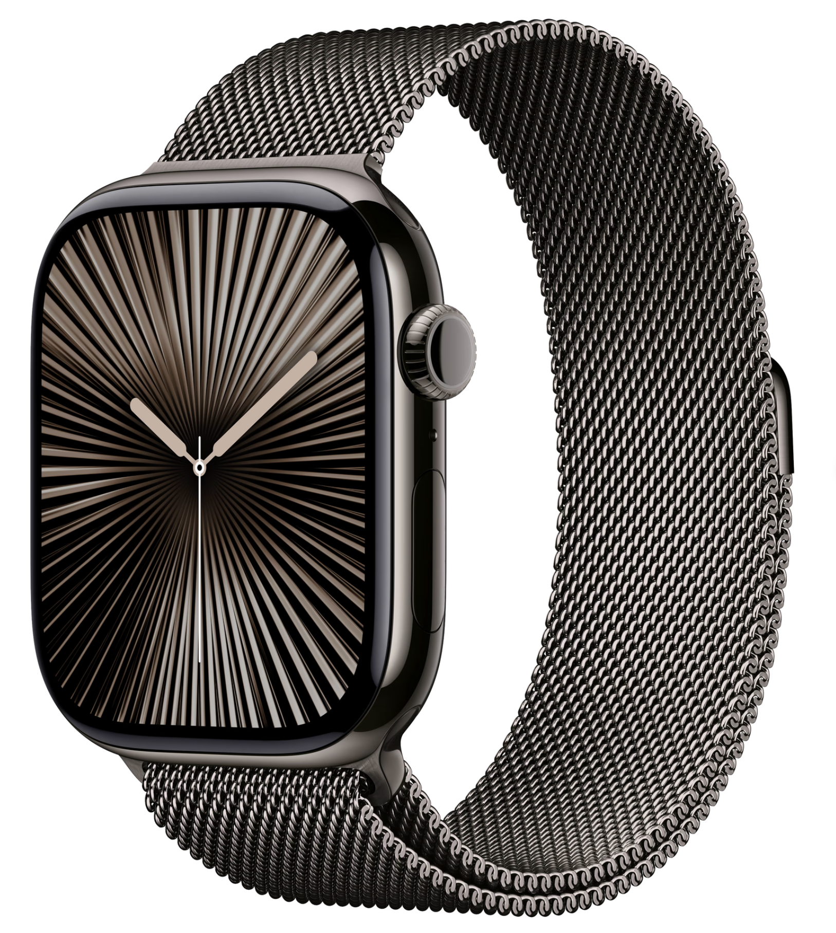Apple Watch Series 10 4G 46mm Titanium Zwart Milanese Band S/M