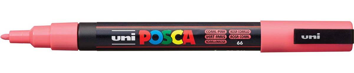 uni-ball Paint Marker op waterbasis Posca PC-3M, koraalrood
