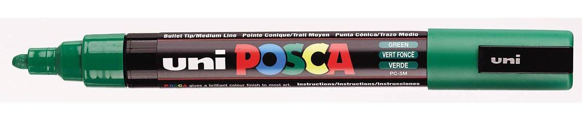 uni-ball Paint Marker op waterbasis Posca PC-5M donkergroen