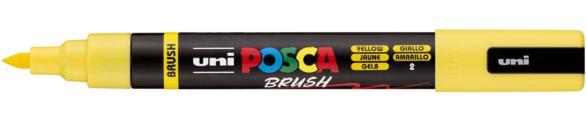 Uni Posca paintmarker PC-5BR, 1 - 4 mm, penseel punt, geel