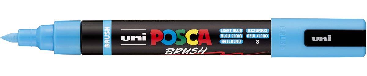 Uni Posca paintmarker PC-5BR, 1 - 4 mm, penseel punt, lichtblauw