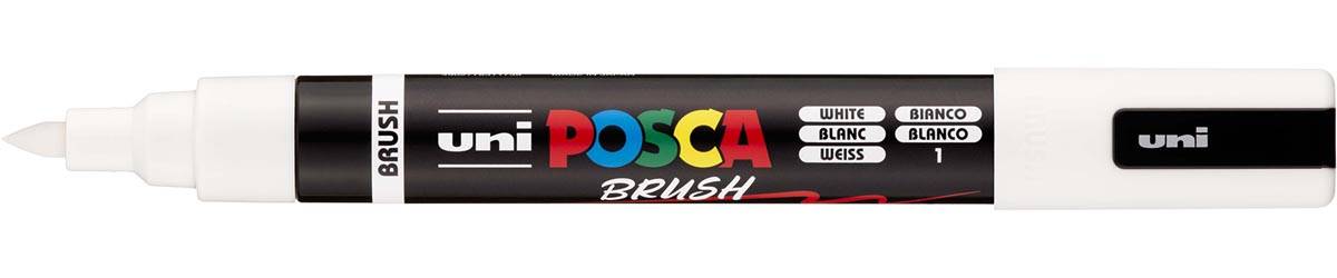 Uni Posca paintmarker PC-5BR, 1 - 4 mm, penseel punt, wit