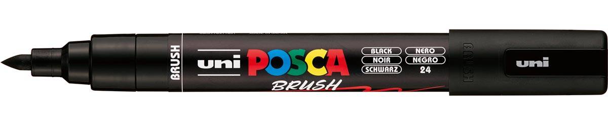 Uni Posca paintmarker PC-5BR, 1 - 4 mm, penseel punt, zwart