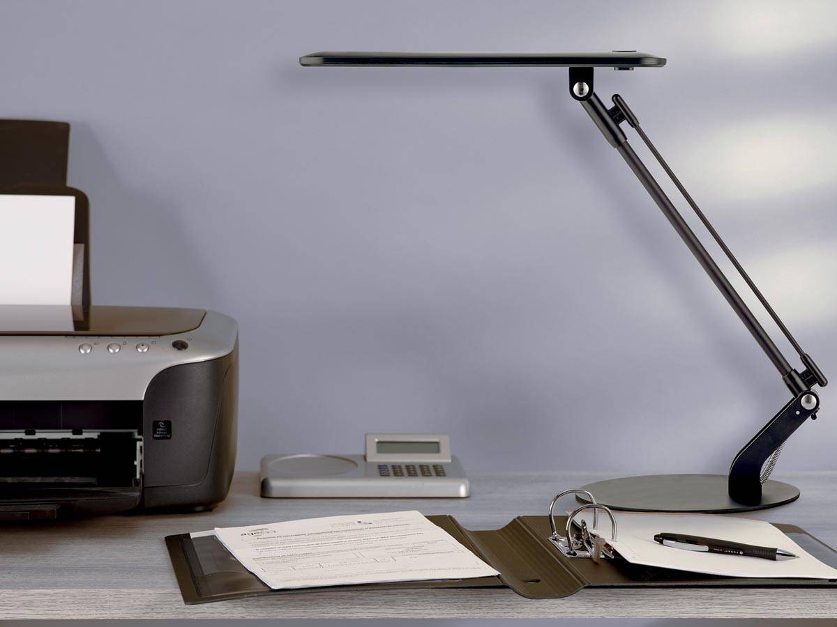 Unilux LED bureaulamp Rumbaled, zwart
