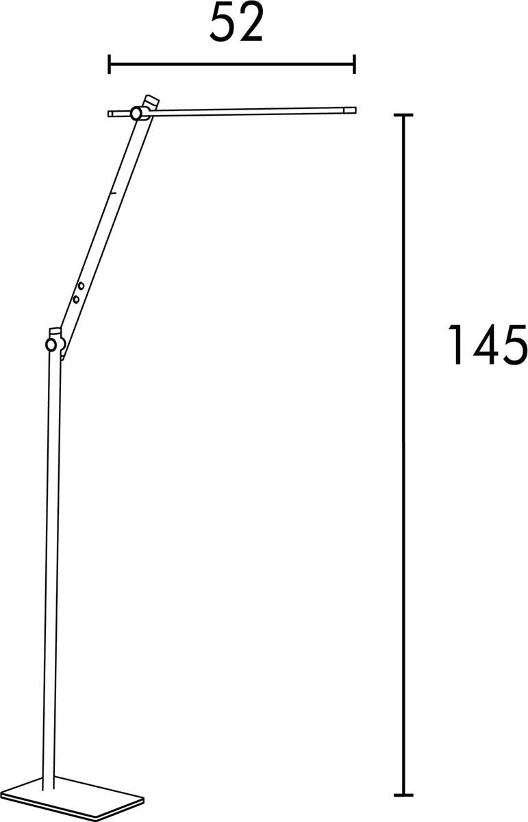 Unilux LED vloerlamp Lumilight, zwart