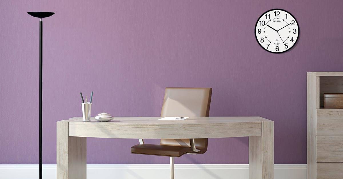 Unilux Wave wandklok, radiogestuurd, diameter 30 cm, zwart-wit