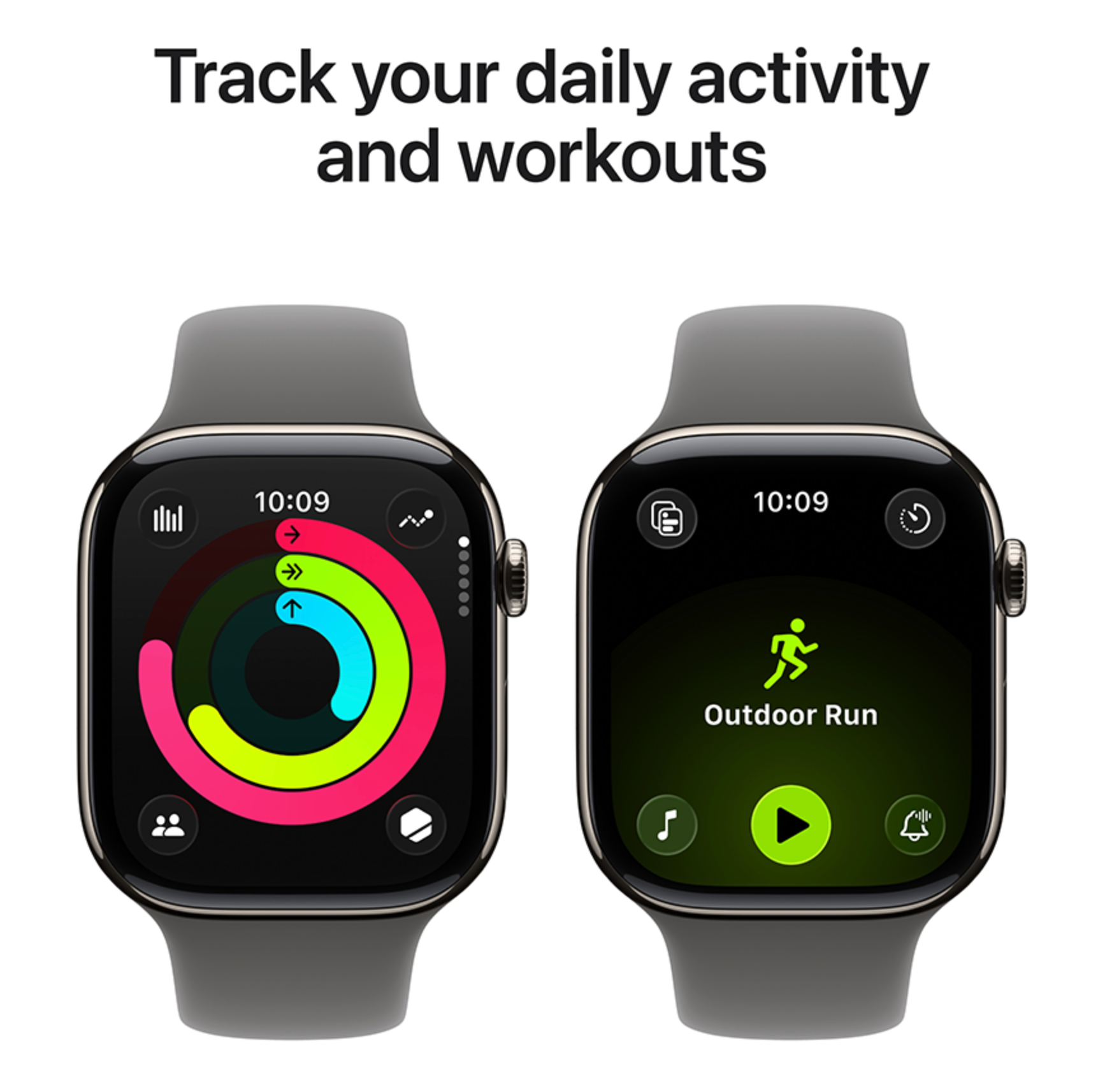 Apple Watch Series 11 42mm GPS + Cellular Titanium Sportbandje S/M Titanium (Grijs)