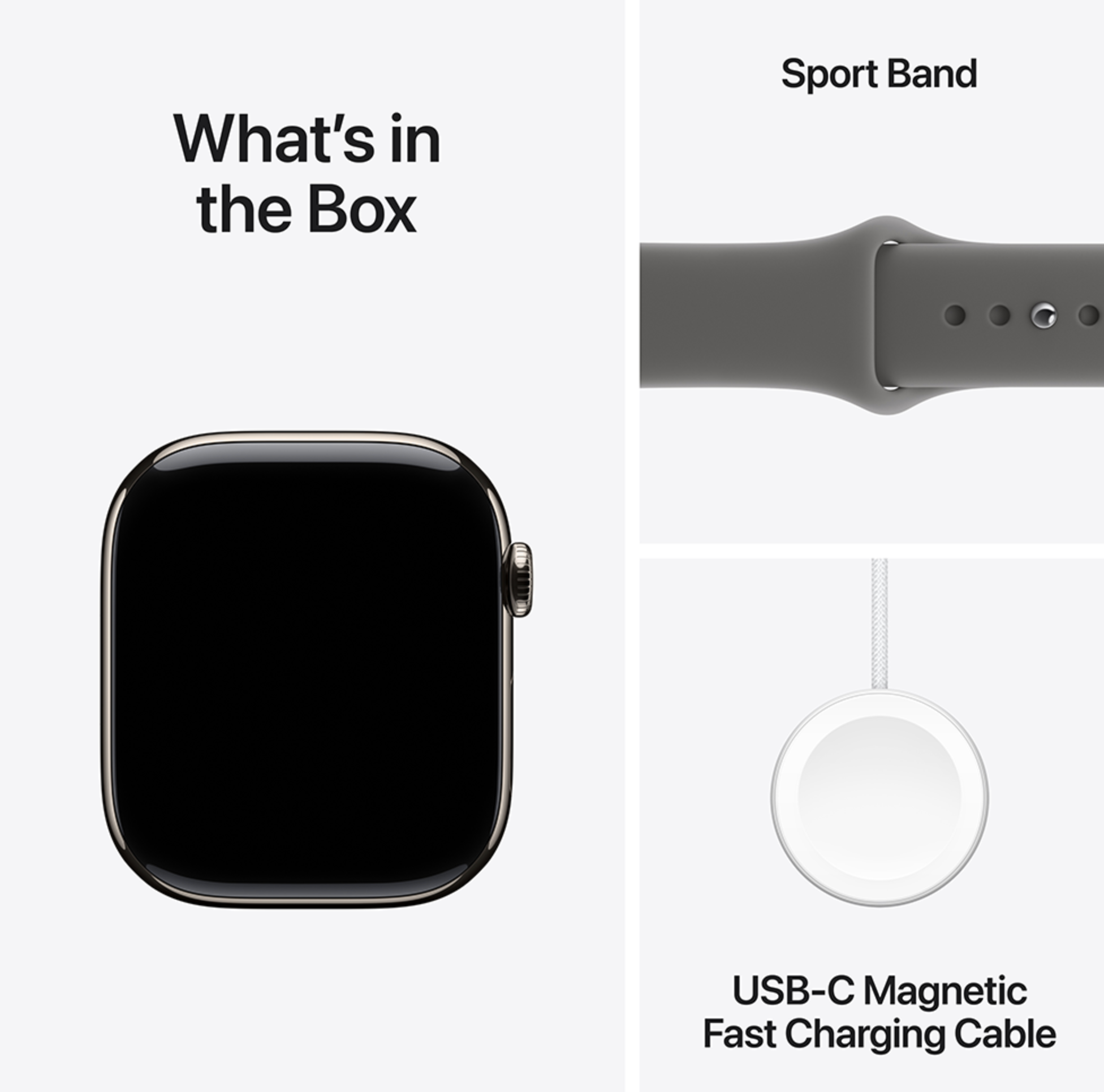 Apple Watch Series 11 42mm GPS + Cellular Titanium Sportbandje S/M Titanium (Grijs)