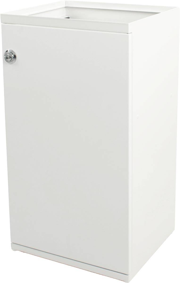 V-part modulaire afvalbak met deur en zakhouder 85 l, wit