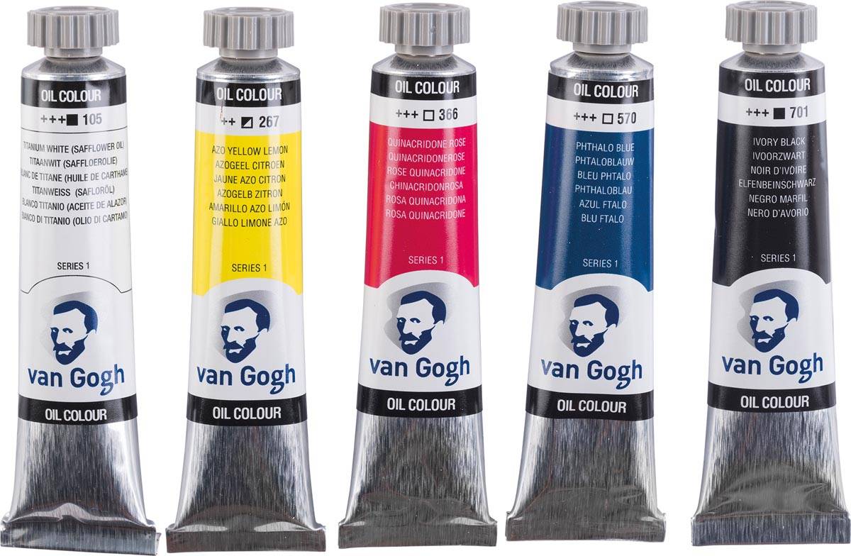 Van Gogh olieverf, primaire mengset van 5 x 20 ml