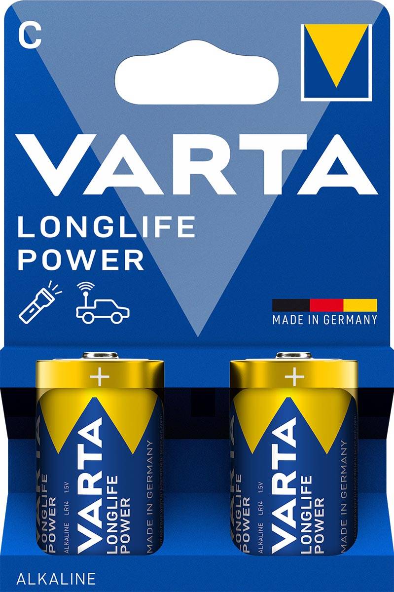 Varta Batterij Longlife Power C, blister van 2 stuks