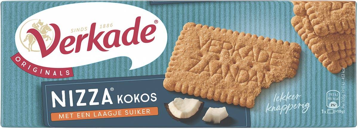 Verkade Nizza koekjes kokos, pak van 240 gram