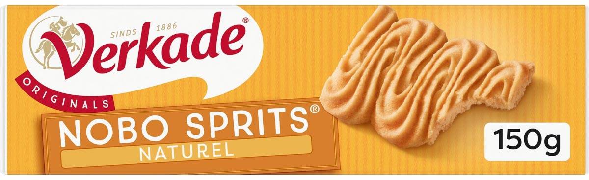 Verkade Nobo Sprits koekjes natural, pak van 150 gram