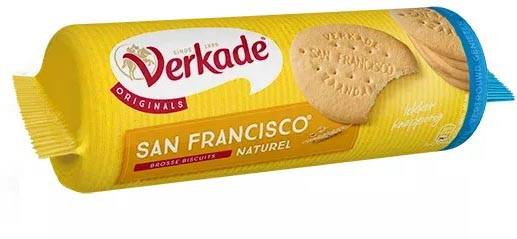 Verkade San Francisco koekjes natural, pak van 250 gram