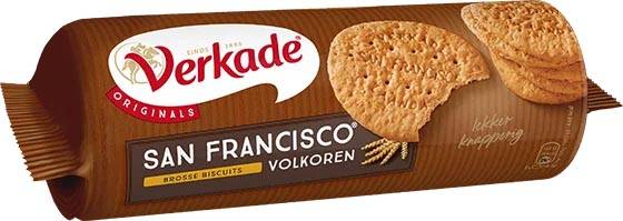 Verkade San Francisco koekjes volkoren, pak van 261 g