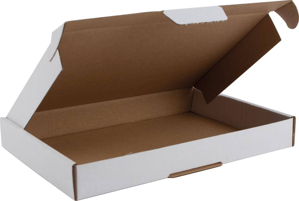 Verzenddoos met clip, ft 220 x 155 x 28 mm (A5)