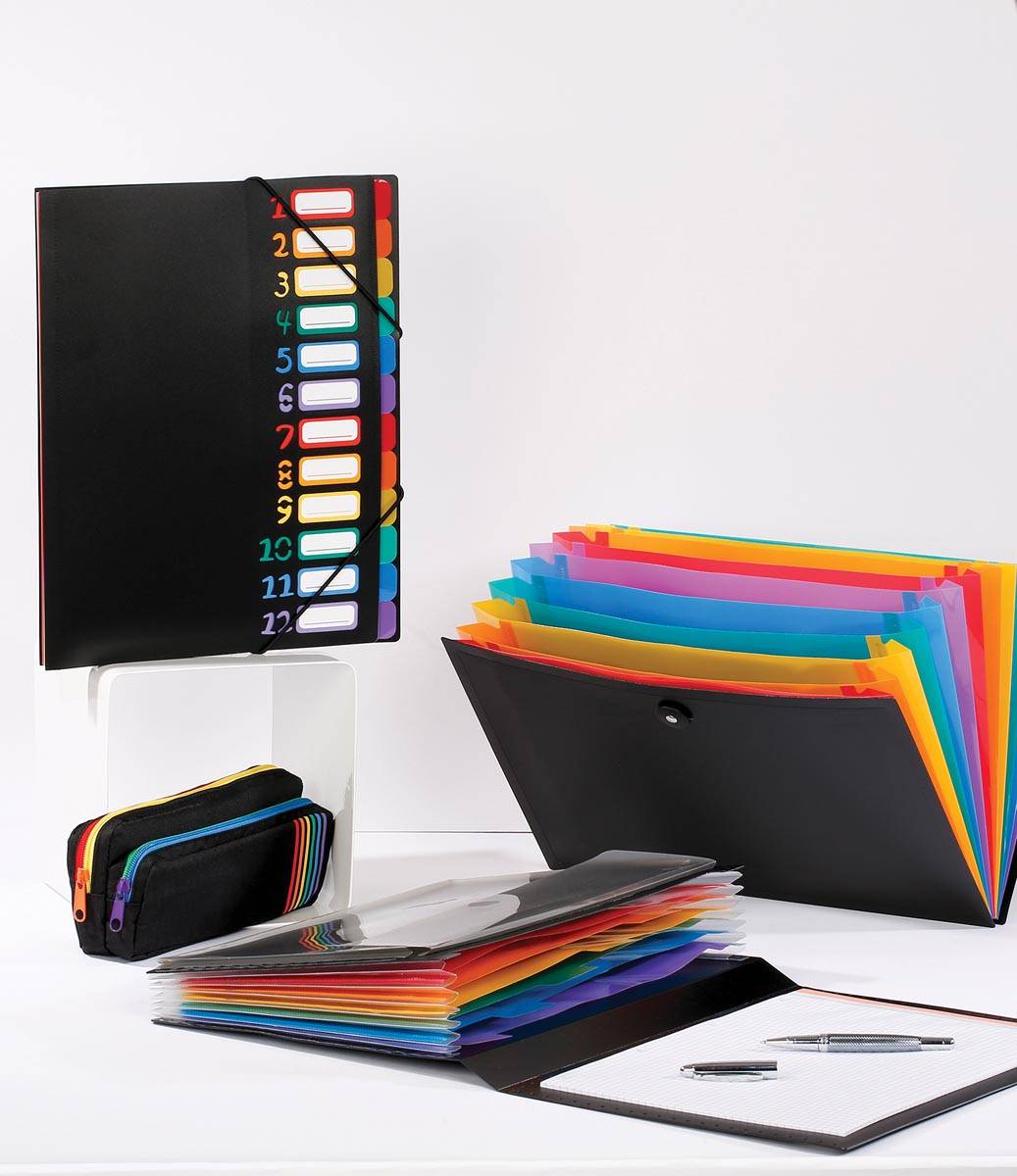 Viquel Rainbow Class voorordner, liggend model met 8 vakken