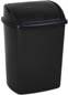 Vuilbak met swing deksel 15 l, zwart