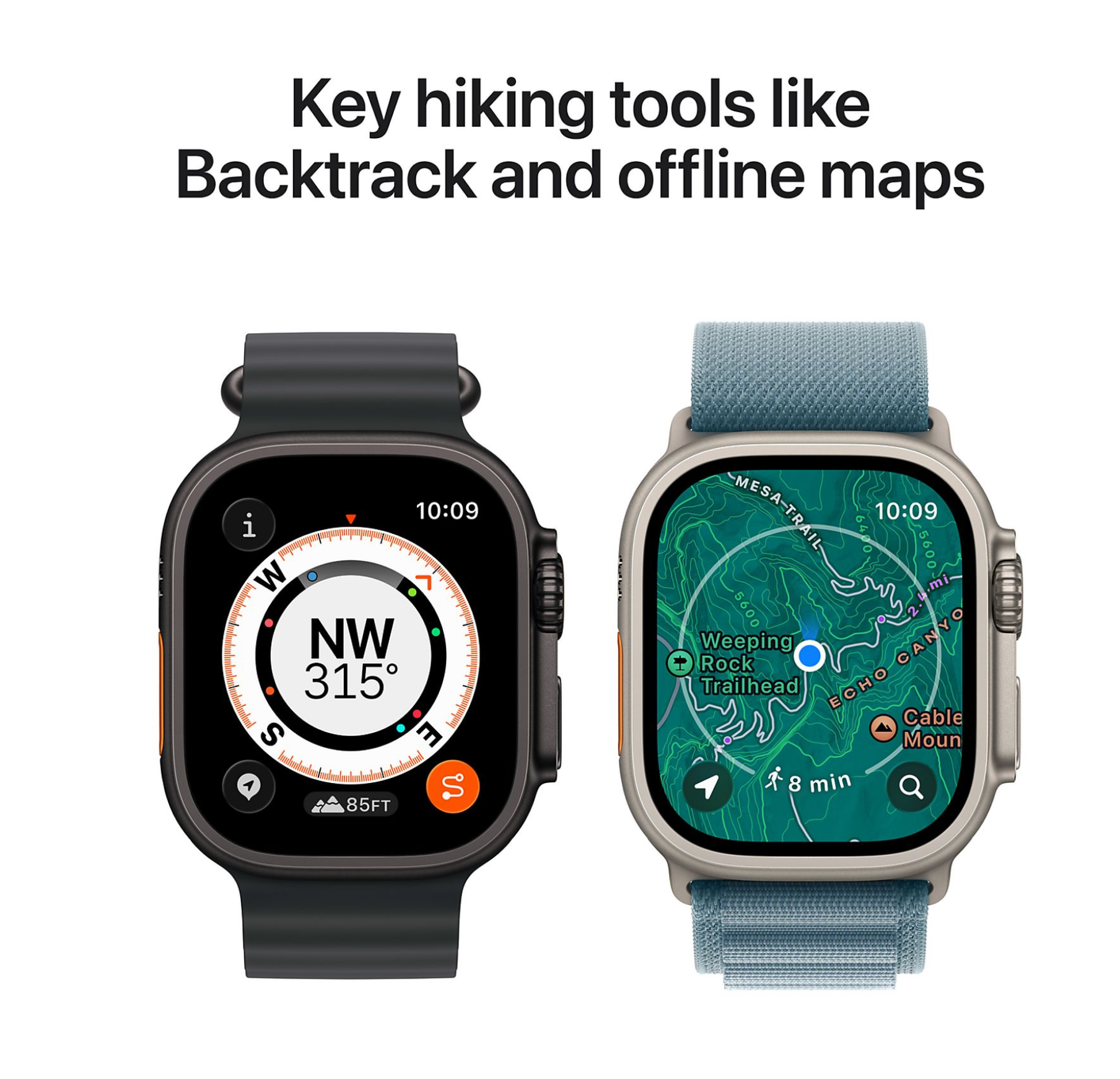 Apple Watch Ultra 3 Wifi + 5G - 49 mm Natural Titanium Case with Light Blue Alpine Loop Large