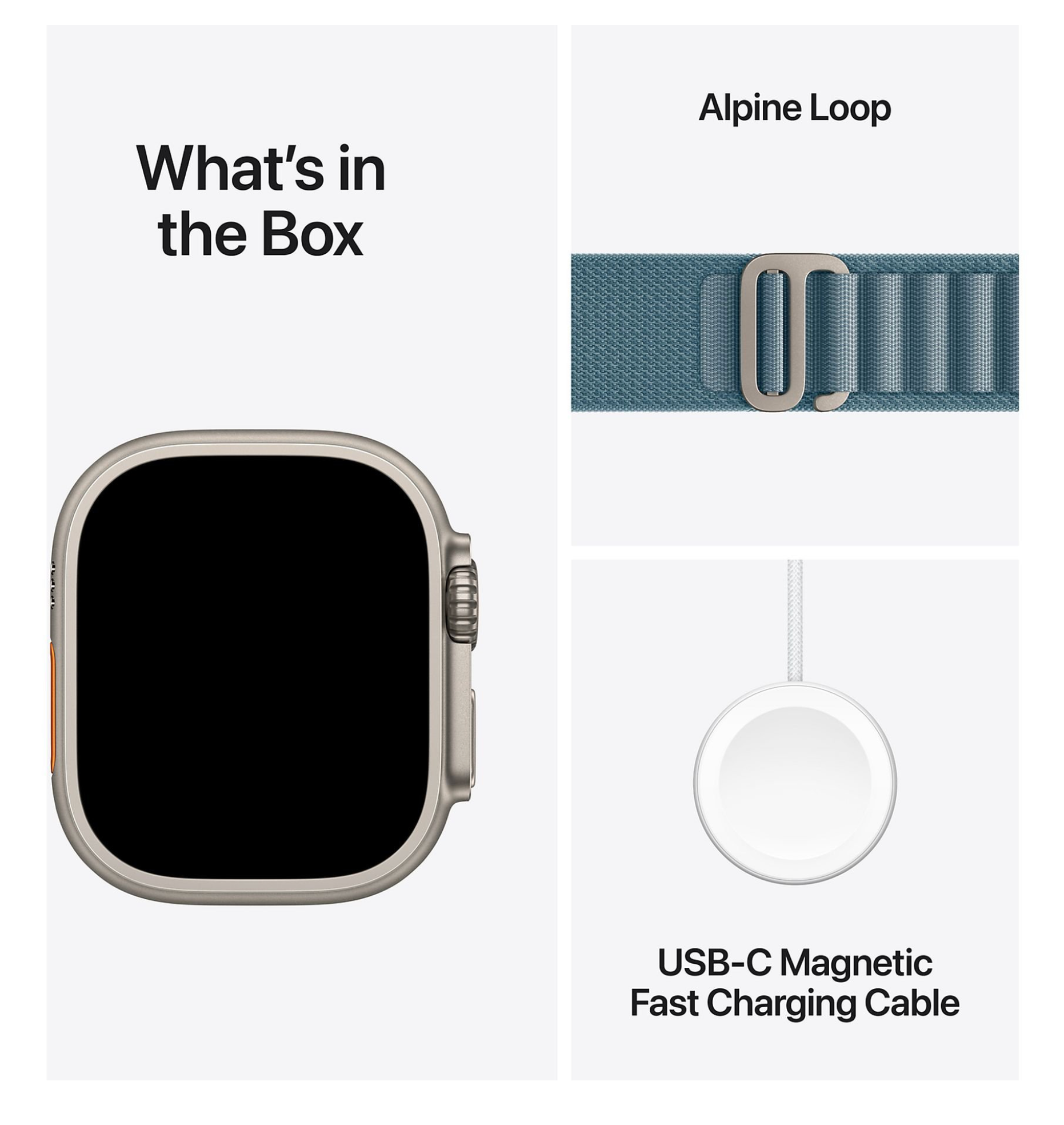 AppleWatch Ultra 3 Wifi + 5G - 49 mm Natural Titanium Case with Light Blue Alpine Loop Medium