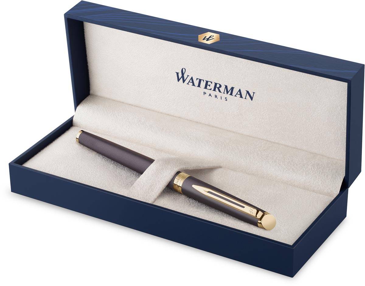 Waterman Hémisphère Metalic vulpen, medium, zwart GT, giftbox
