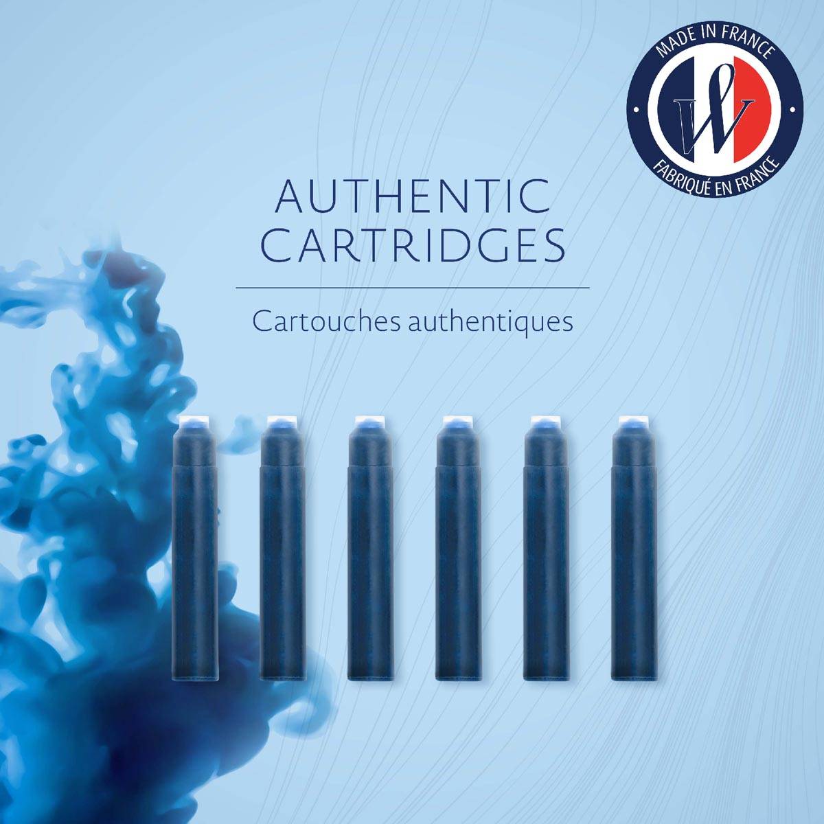 Waterman inktpatronen blauw 6X