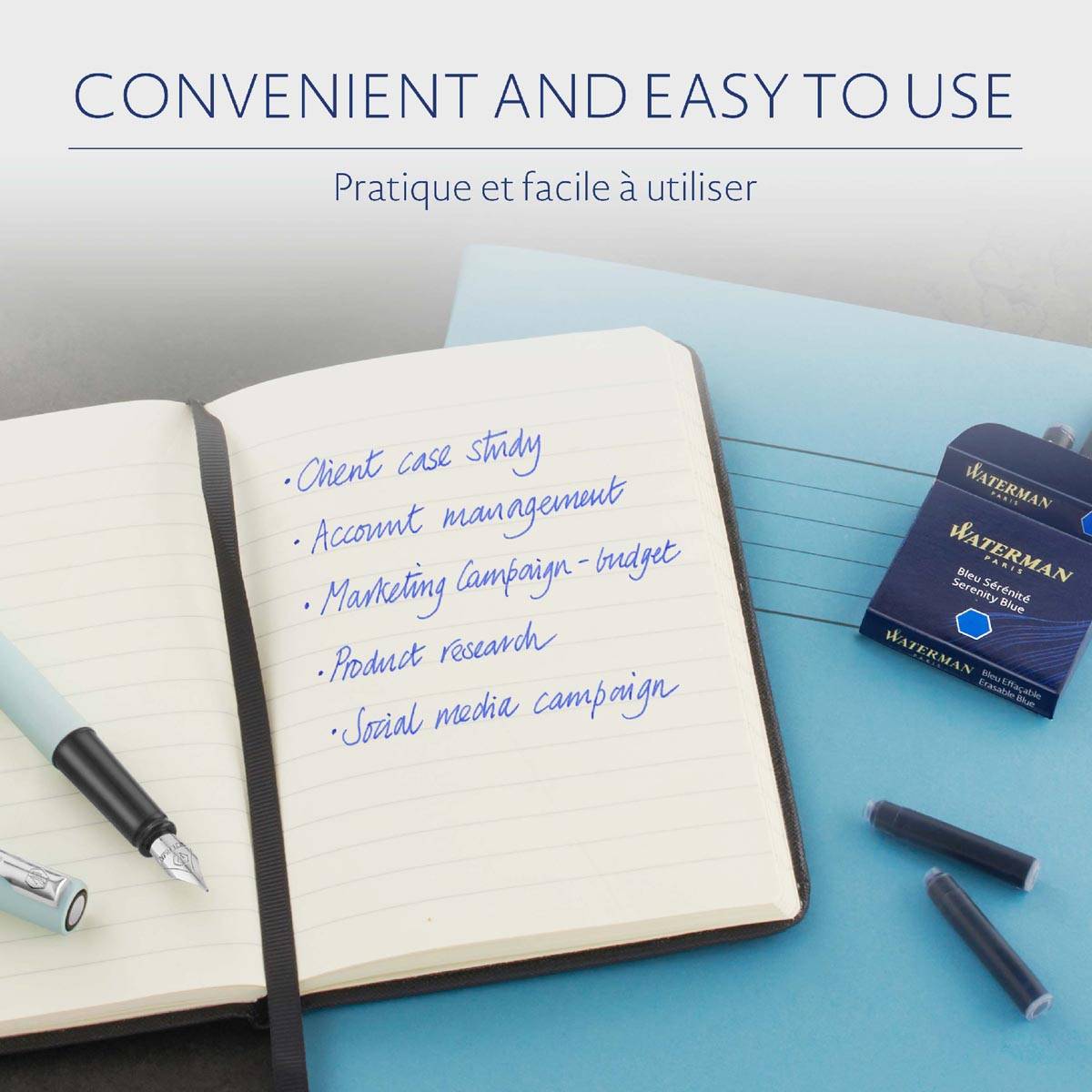 Waterman inktpatronen blauw 6X