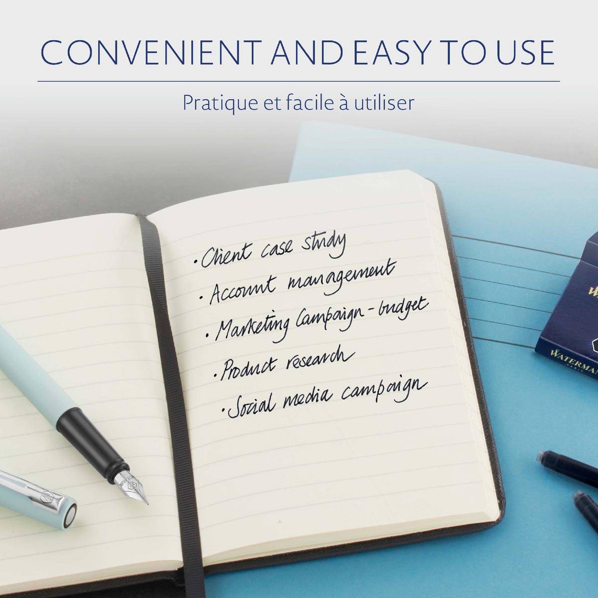 Waterman inktpatronen zwart 6X