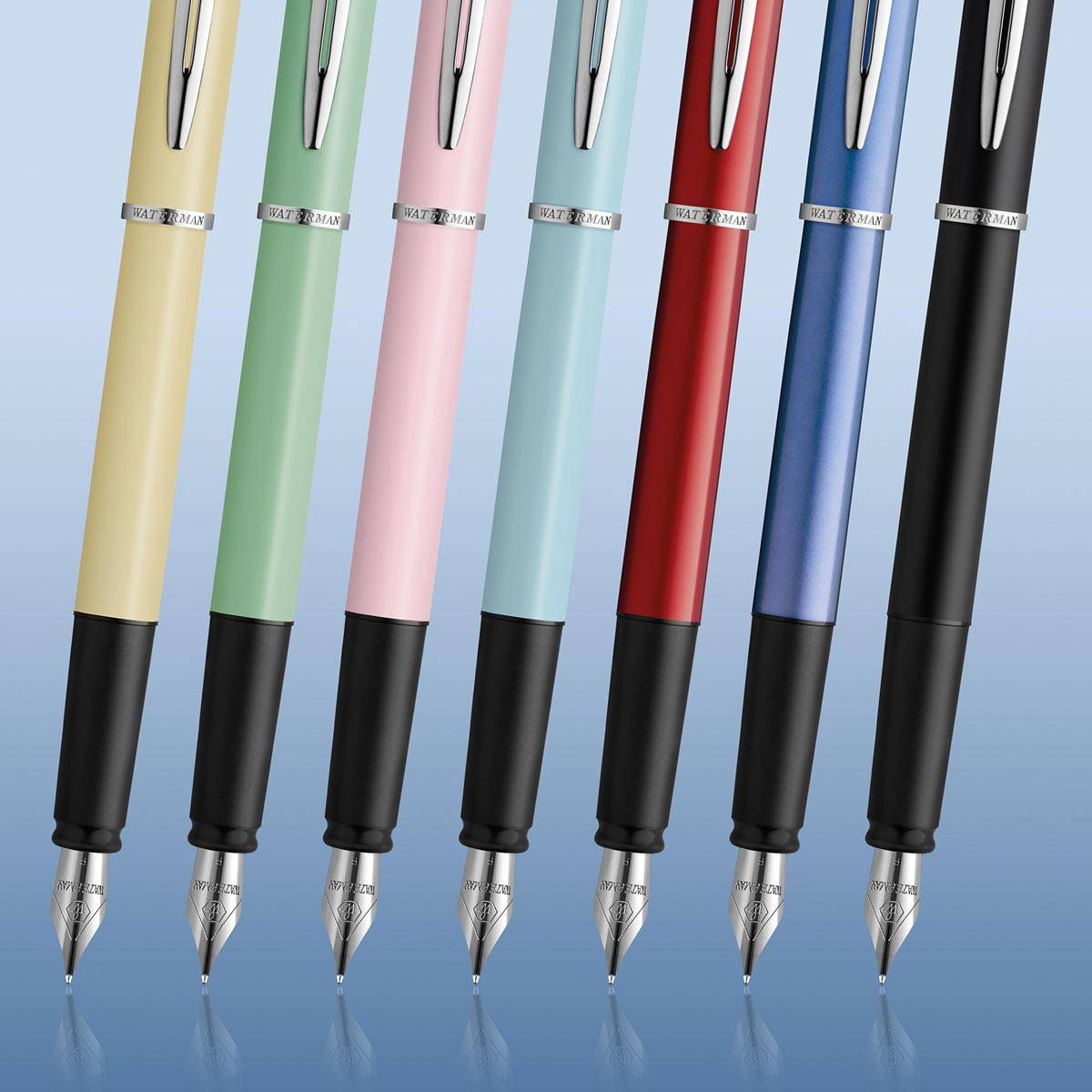 Waterman vulpen Allure Pastel fijne punt, inclusief 6 inktpatronen, op blister