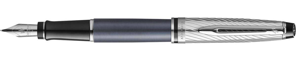 Waterman vulpen Expert Deluxe, medium, metallic grijs CT, in giftbox