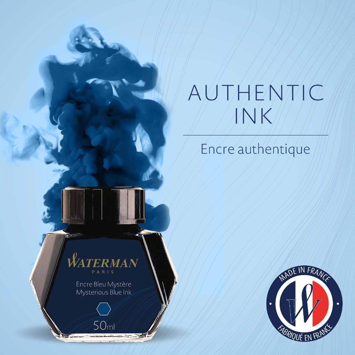 Waterman vulpeninkt 50 ml, blauw (Mysterious)