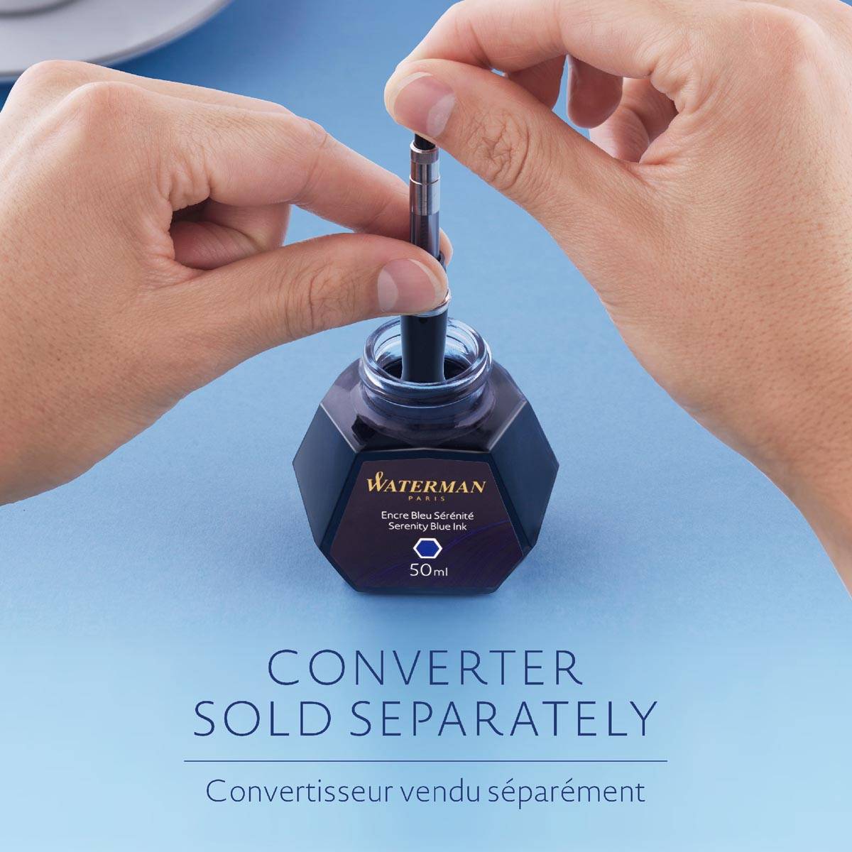 Waterman vulpeninkt 50 ml, blauw (Mysterious)