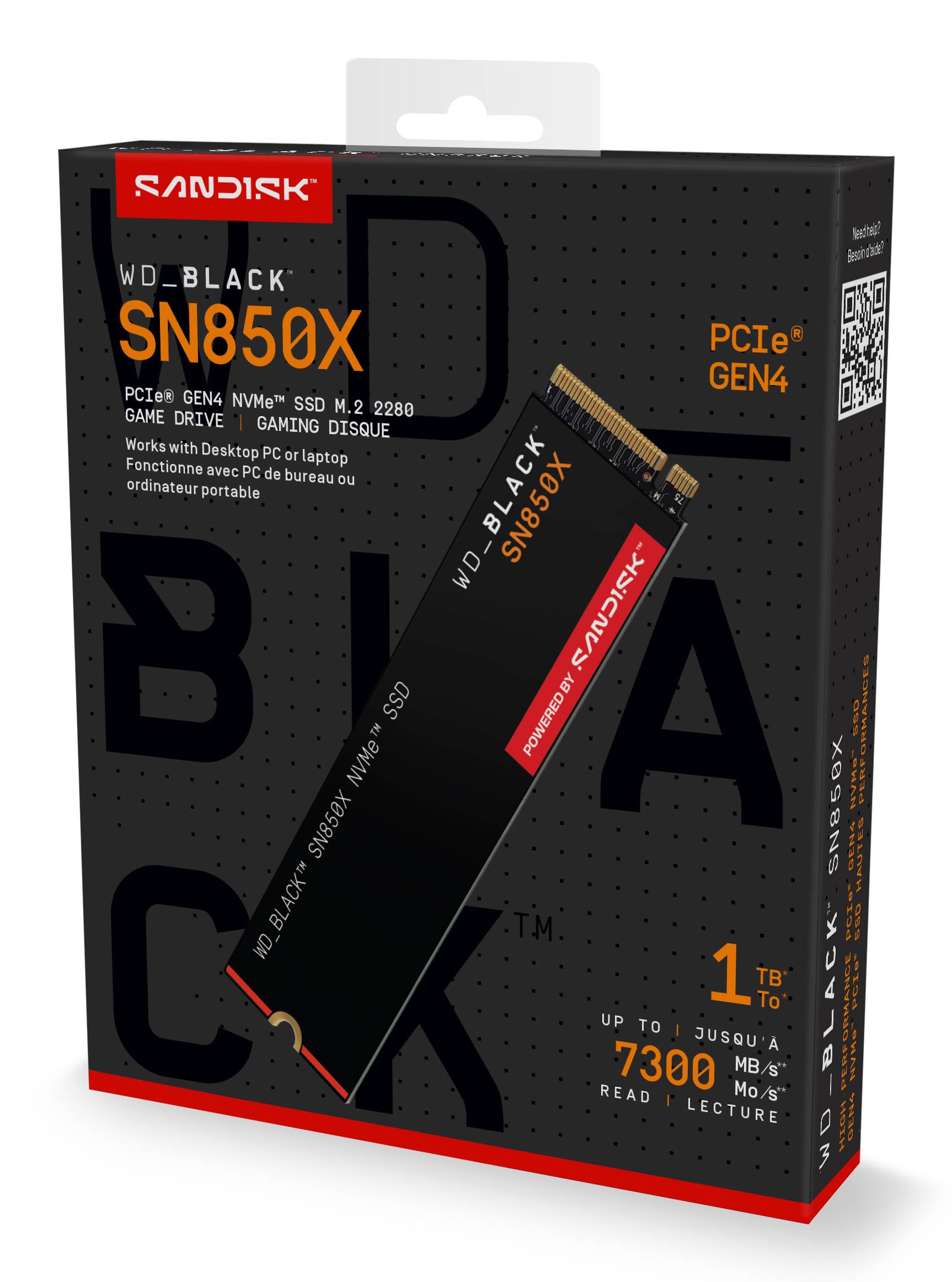 Western Digital Black WD_BLACK SN850X NVMe 1 TB M.2 PCI Express 4.0