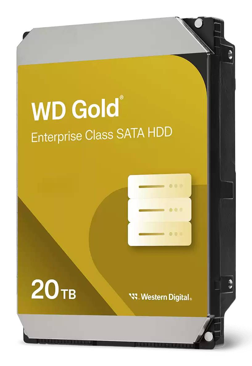 Western Digital Gold WD203KRYZ interne harde schijf 20 TB 7200 RPM 512 MB 3.5" SATA