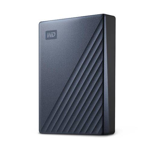 Western Digital WDBFTM0040BBL-WESN externe harde schijf 4 TB USB Type-C 3.2 Gen 1 (3.1 Gen 1) Zwart, Blauw