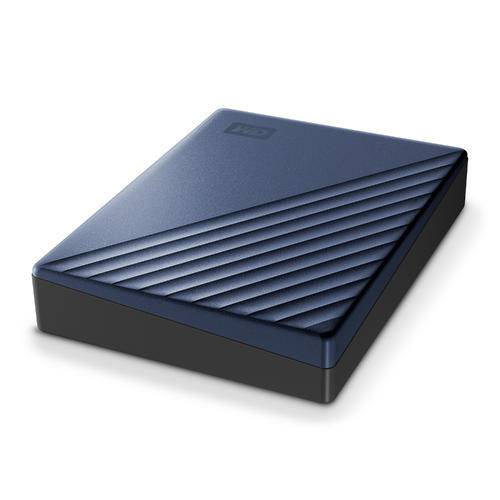 Western Digital WDBFTM0040BBL-WESN externe harde schijf 4 TB USB Type-C 3.2 Gen 1 (3.1 Gen 1) Zwart, Blauw