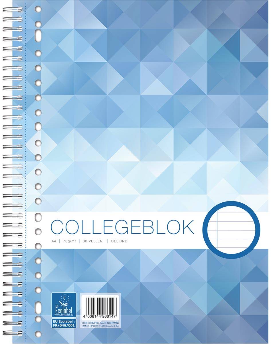 Work collegeblok, ft A4, gelijnd, 80 vel