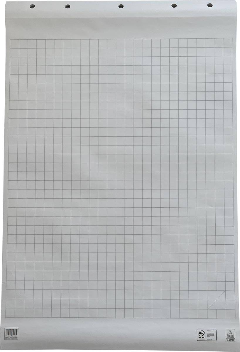 Work papierblok voor flipcharts, geruit, ft 65 x 98 cm, blok van 50 vel