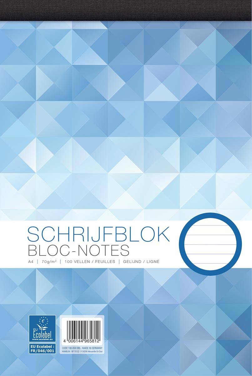 Work schrijfblok, ft A4, 70 g/m², 100 vel, gelijnd