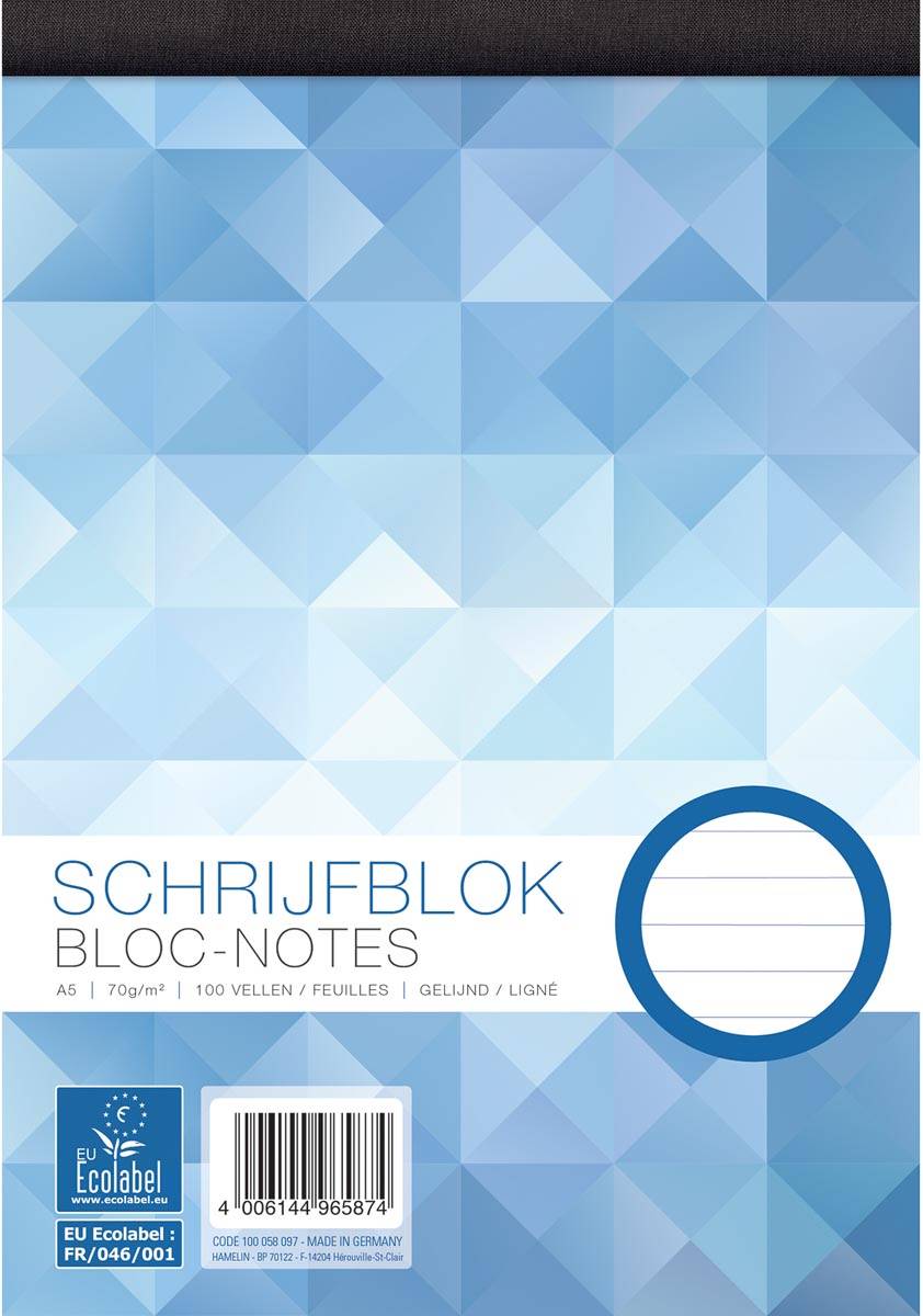 Work schrijfblok, ft A5, 70 g/m², 100 vel, gelijnd