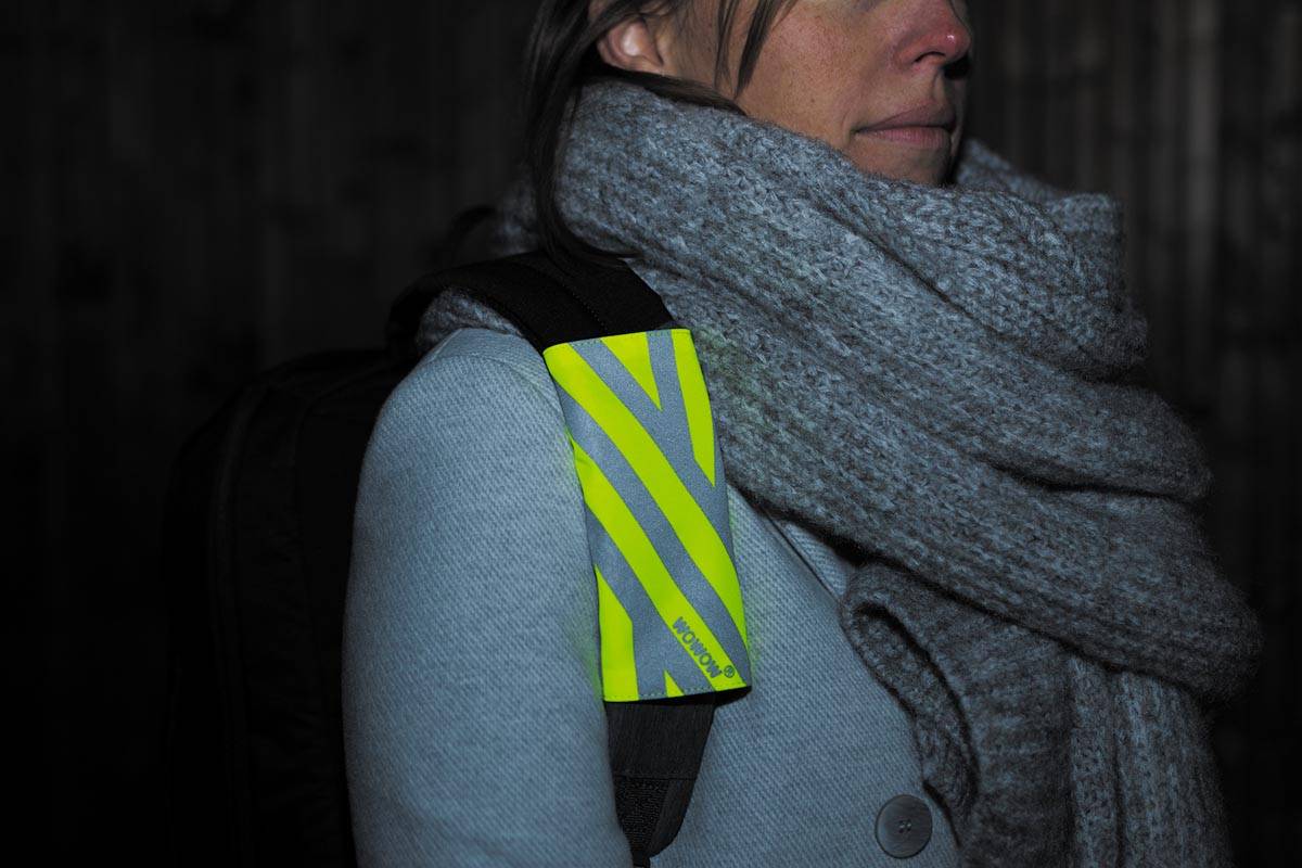 Wowow Quadro Berlin reflecterende band, 15 x 18 cm, oranje