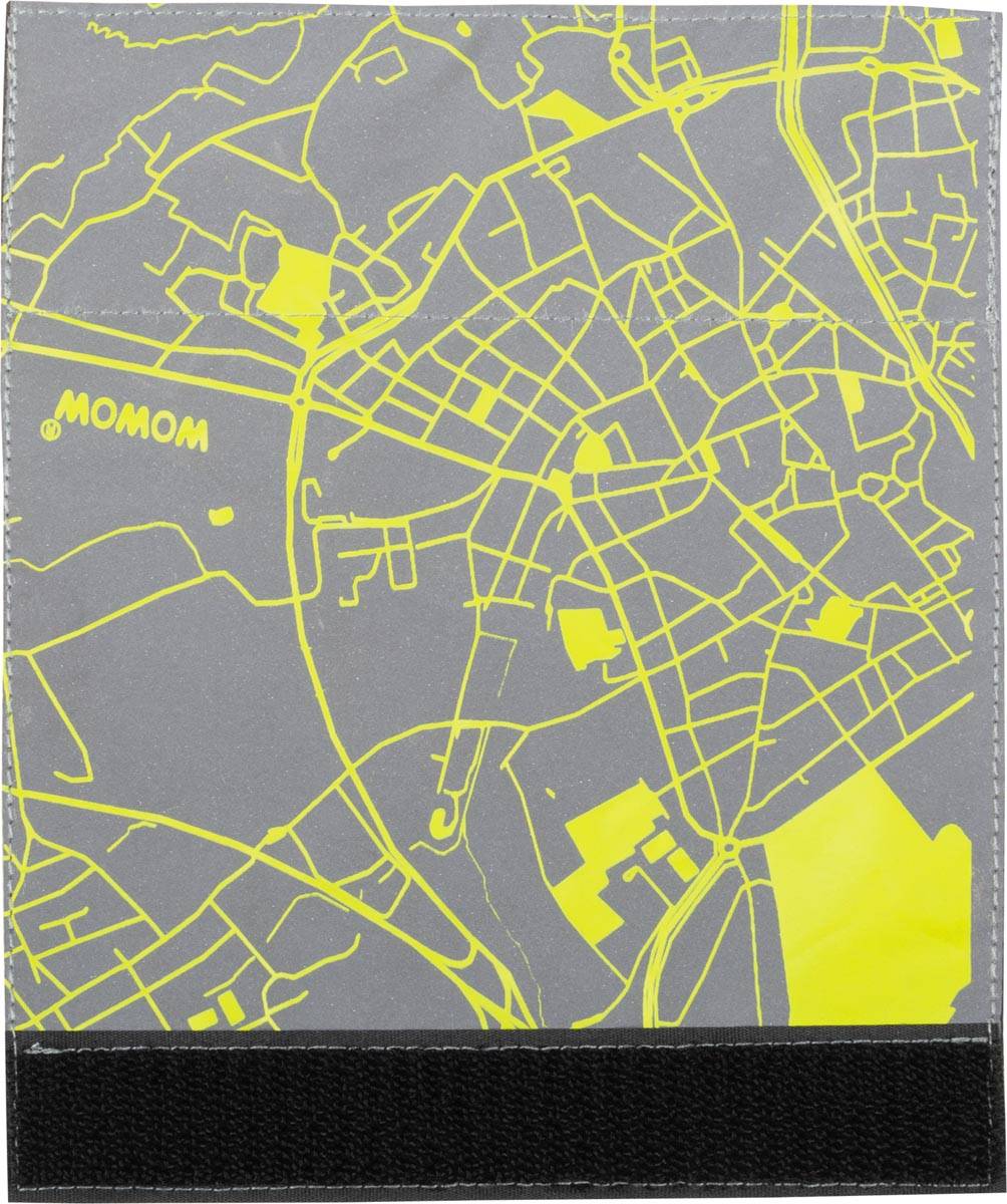 Wowow Quadro City map reflecterende band, 15 x 18 cm