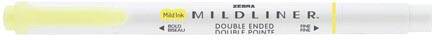 ZEBRA MILDLINER markeerstift, dubbele punt, geel
