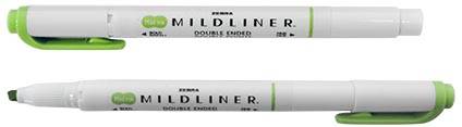 ZEBRA MILDLINER markeerstift, dubbele punt, groen