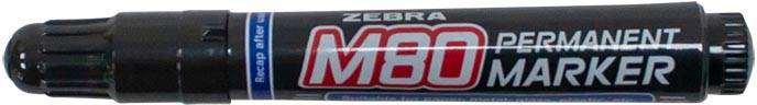 ZEBRA permanent marker M80, 2 mm, ronde punt, zwart