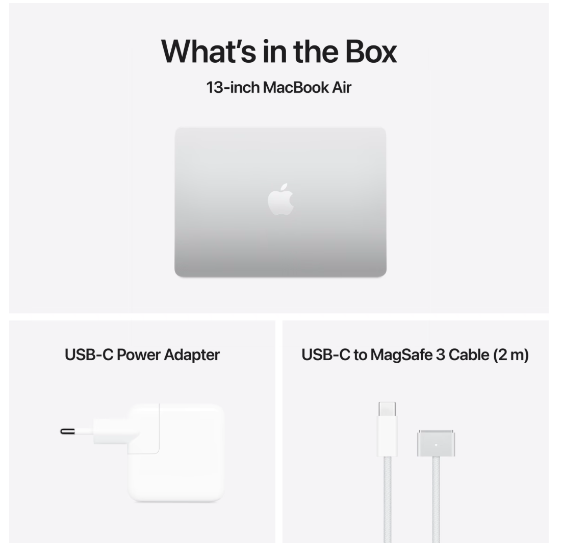 Apple MacBook Air 13 inch (2025) M4 (10 core CPU/10 core GPU) 24GB/512GB Zilver QWERTY