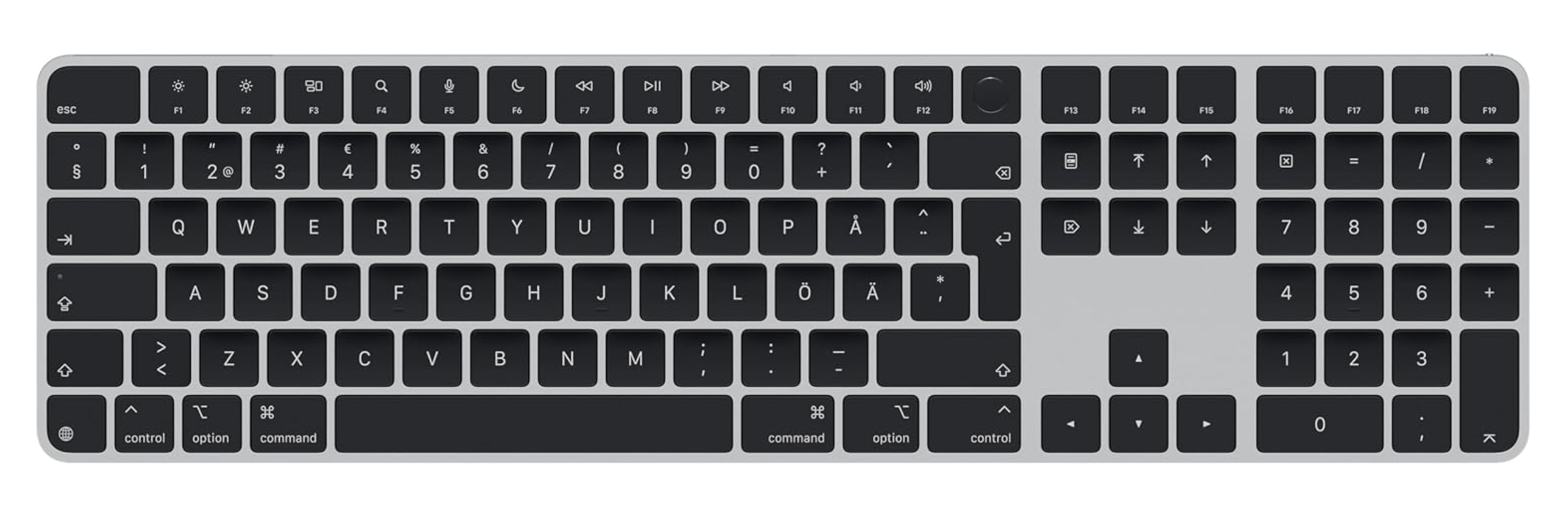 Apple Magic toetsenbord Universeel USB + Bluetooth QWERTY Zweeds Zwart